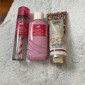 SOLD Milk Bar Birthday Cake Fragrance Mist, Body Wash & Body Cream - Pink
